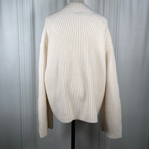 NWT Stockholm Atelier & Other Stories – Wool Mock Neck Sweater – Cream – Size M - Picture 6 of 14